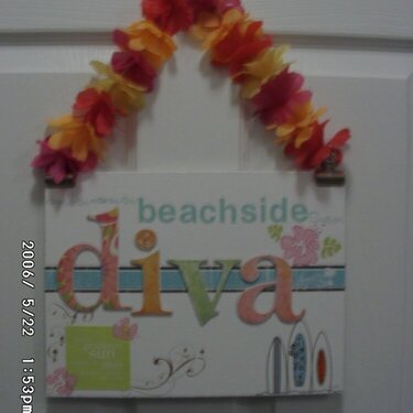 Beachside Diva Door Hang