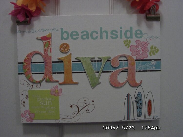Beachside Diva Door Hang