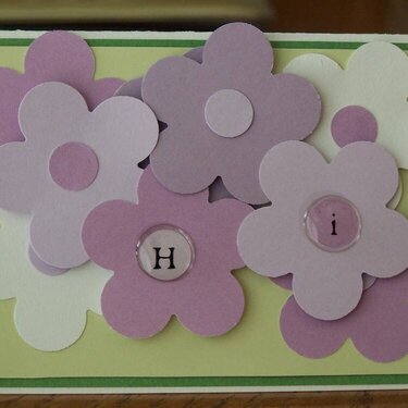 &amp;quot;Hi&amp;quot; purple flower card