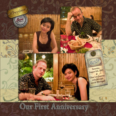 Our First Wedding Anniversary... *digital layout*