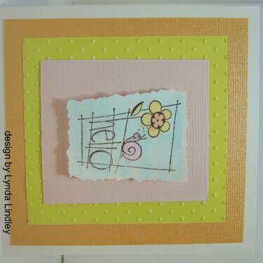 hello snail card by Lynda