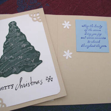Sparkly-tree Christmas card