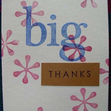 big thanks card