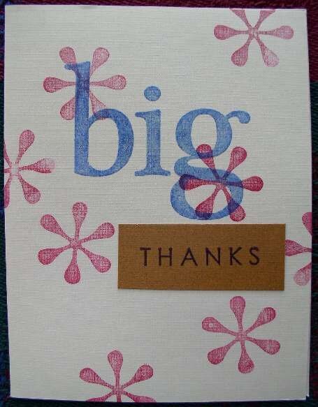 big thanks card