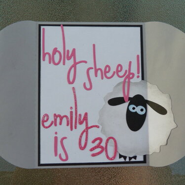 Sheep birthday card - inside