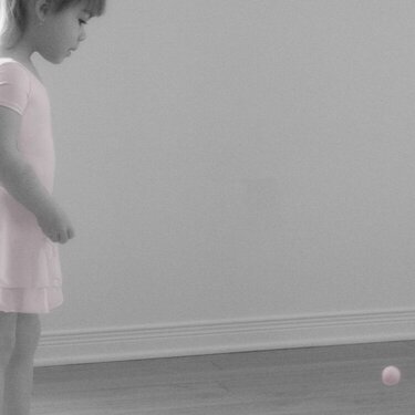 Pink bouncy ball