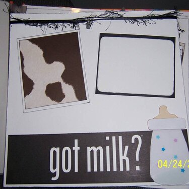 Sue&#039;s scrapbook - Got Milk pg 1