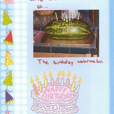 Birthday Watermelon 1