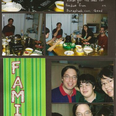 New Year Eve&#039;s Fondue &amp; Family