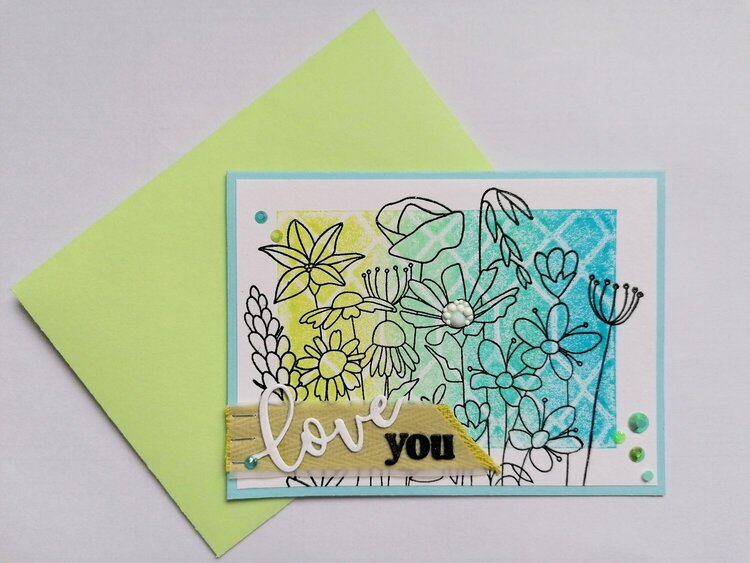 &quot;Love you&quot; card and envelope