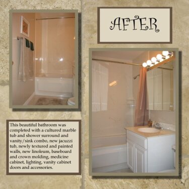 Digital page of bathroom remodel