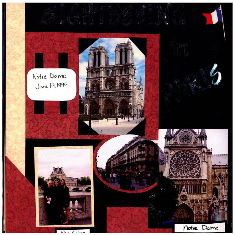 Sightseeing in Paris (Left Page)