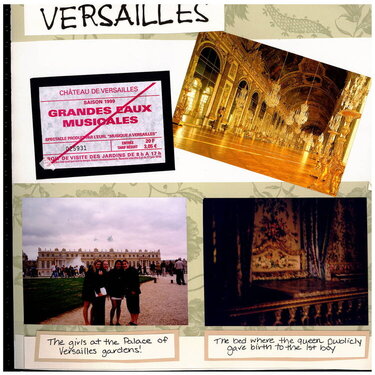 Chateau de Versailles (Right Page)