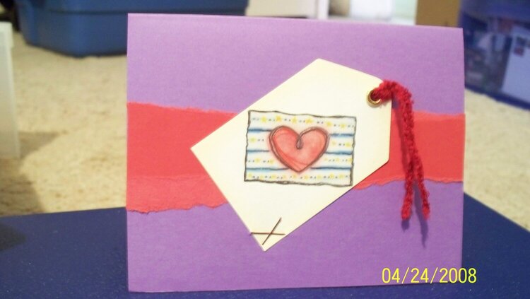 Heart tag love card