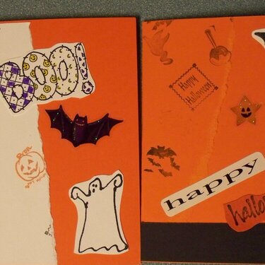 Halloween cards for my swap