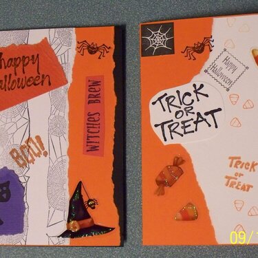 Halloween cards for my swap