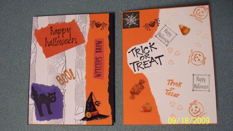 Halloween cards for my swap