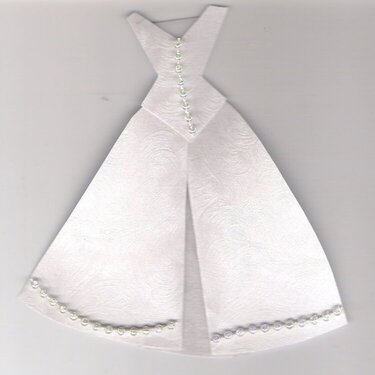 Wedding dress paper piecing