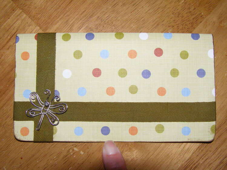 Dragonfly checkbook - front view