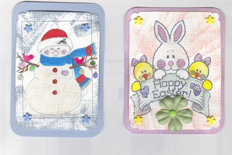 Mini Sign Swap Items.  Easter and Winter Groups