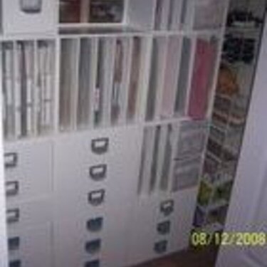 Side view of closet