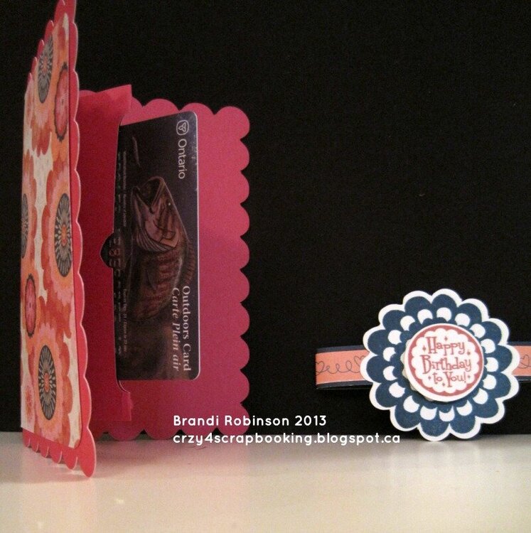 Claire gift card holder - inside view