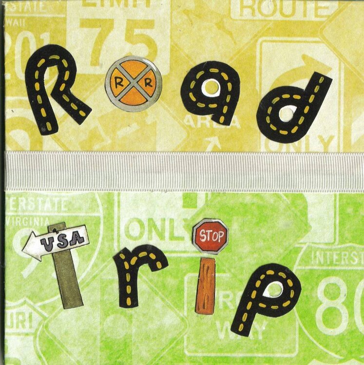 Road Trip Handmade Travel Accordian Album