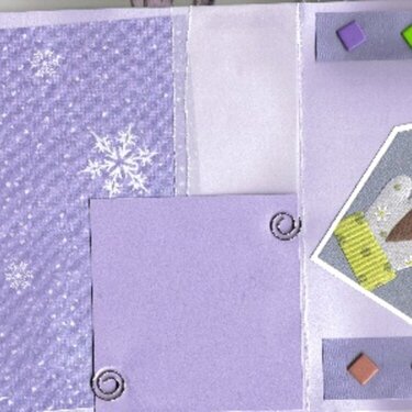 Handmade SNOW mini scrapbook album (7