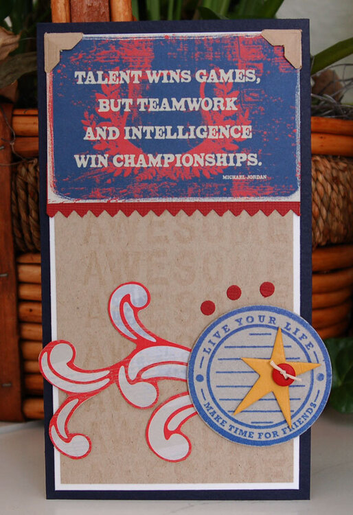 Teamwork Wins Championships card *Little Yellow Bicycle*
