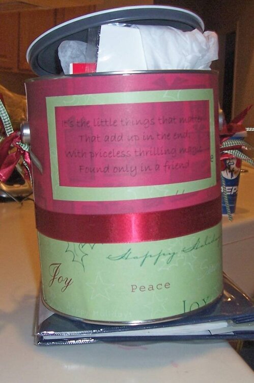 Altered Paint Can - Christmas