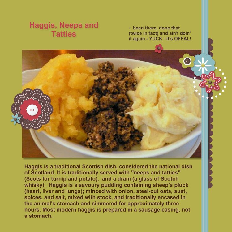 2013, A Day In The Life - Haggis, Neeps and Tatties