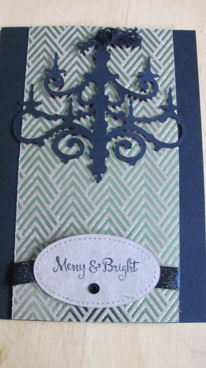 Christmas Card - Merry &amp; Bright - Aug Use Your Stamps