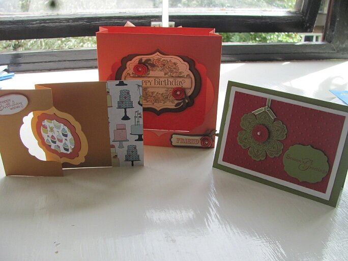 3 cards we each made at my friend Yvonne&#039;s another SU demo