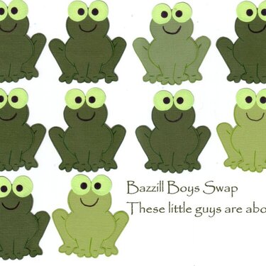 Bazzill Boys Swap   ~  Frog Paper Piecing