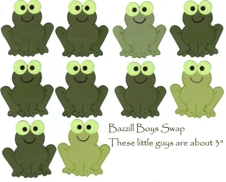 Bazzill Boys Swap   ~  Frog Paper Piecing