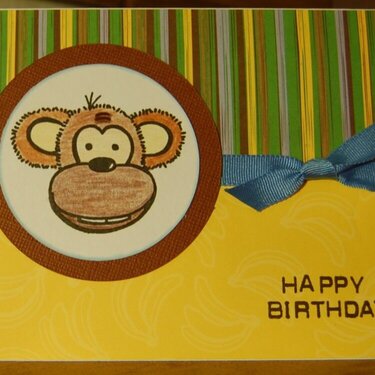 CTMH Monkey Birthday Card