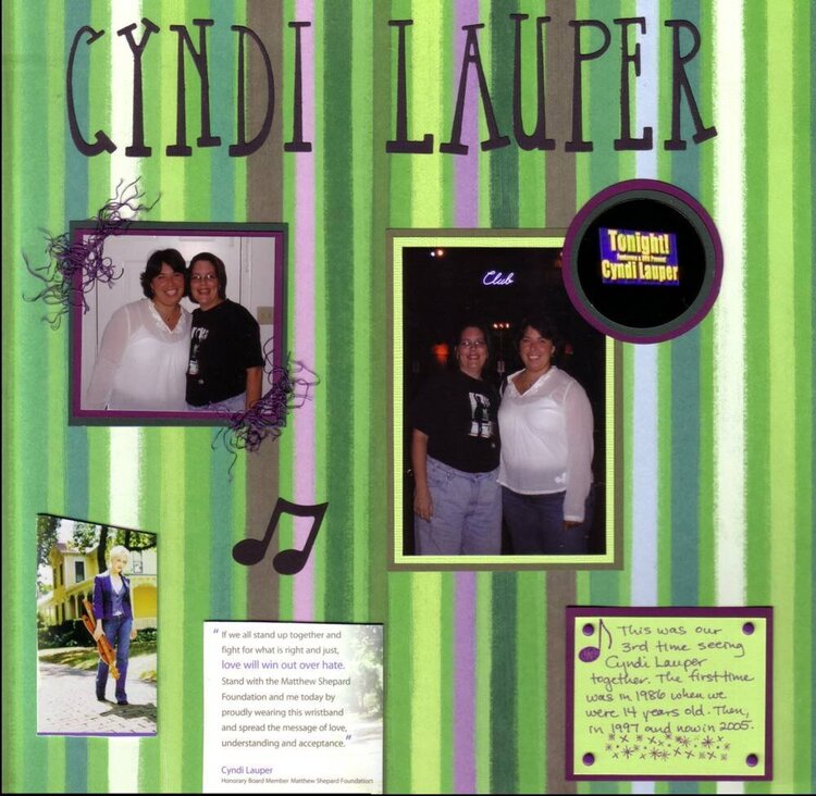 Cyndi Lauper Concert page 1