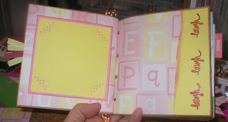 Girly Paper bag album - pages 3 &amp; 4