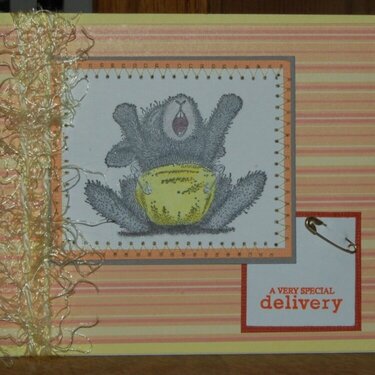 Happy Hoppers Baby Card - Yellow