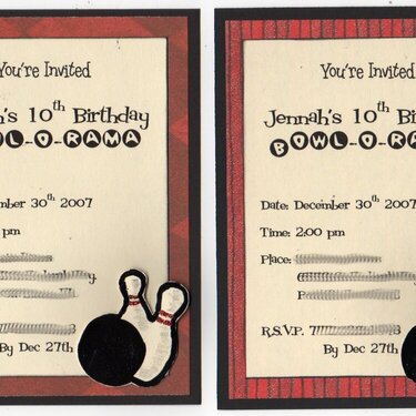 Cousin&#039;s daughter&#039;s Birthday Party Invitations