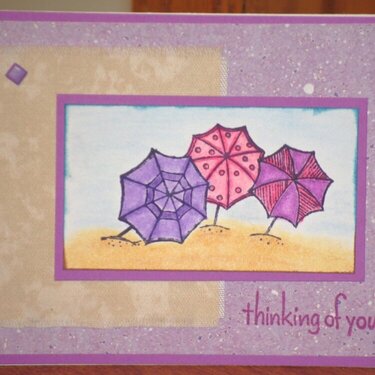 Umbrella Trio Purple Card
