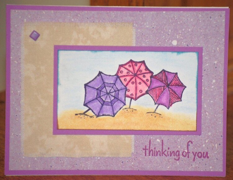 Umbrella Trio Purple Card