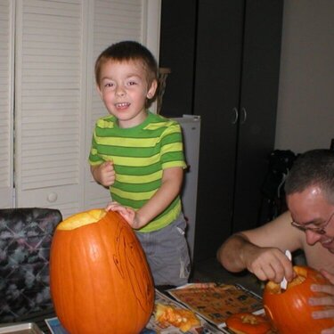 Diggin&#039; out pumpkin guts