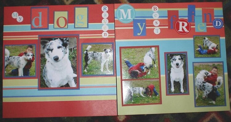2 page layout boy and dog