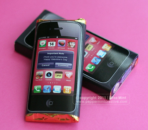 Valentine&#039;s iPhone Candy Bar Wrappers