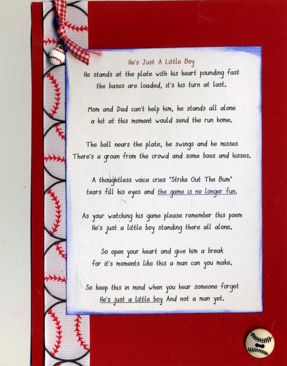 Baseball poem