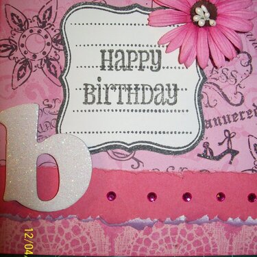 close up of card....