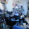 All over shot of my desk area on my side of room