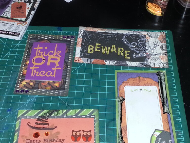 Some of the inner pages of Halloween Mini Album