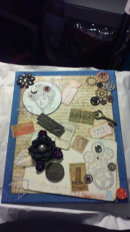 Altered Canvas sent to Flaker Getting Crafty